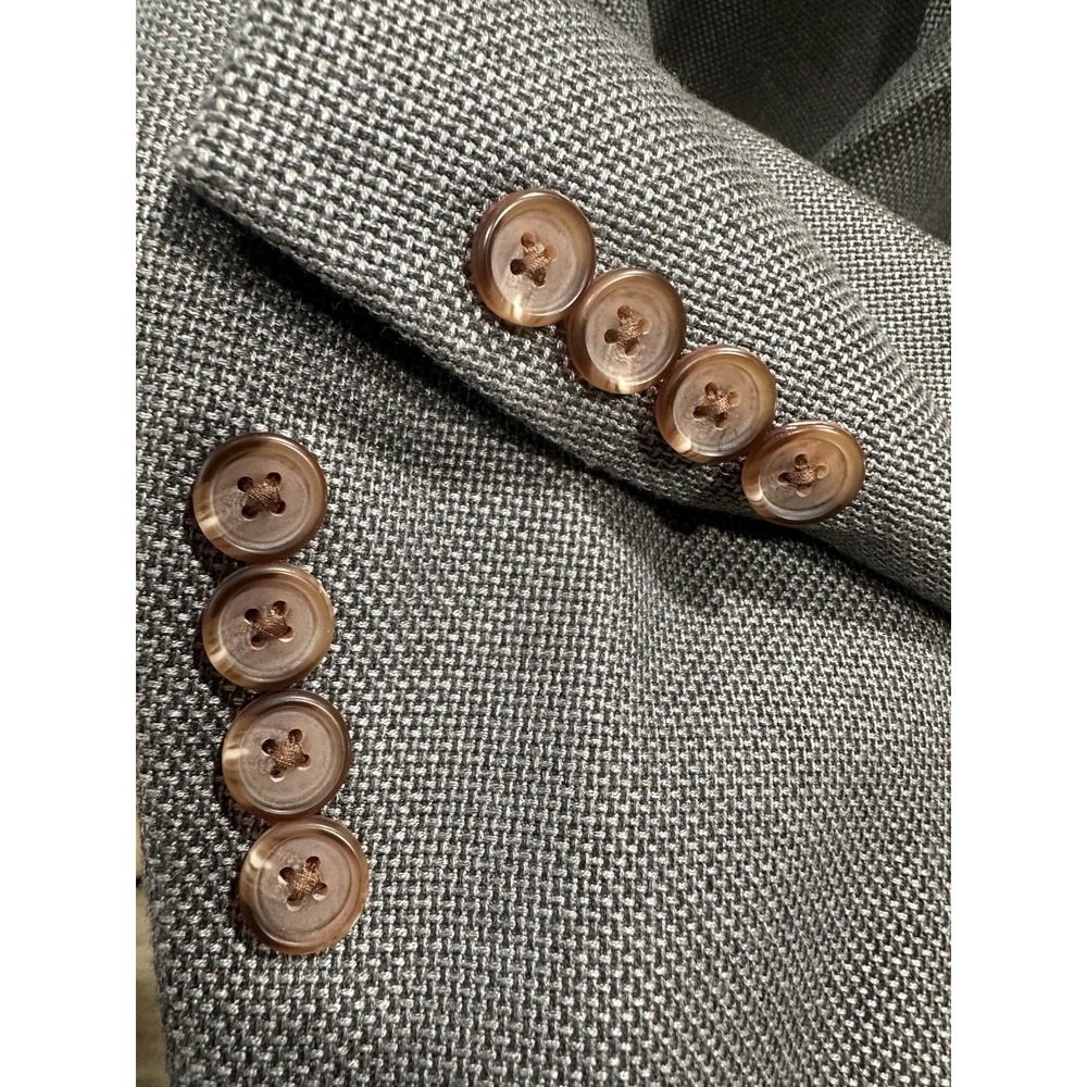 Ralph Lauren Men 40R Sport‎ Coat Suit Blazer Jacket Textured Gray - Picture 12 of 14